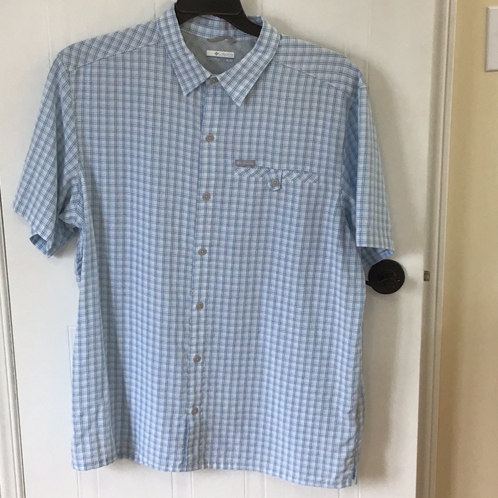 Columbia button down plaid shirt